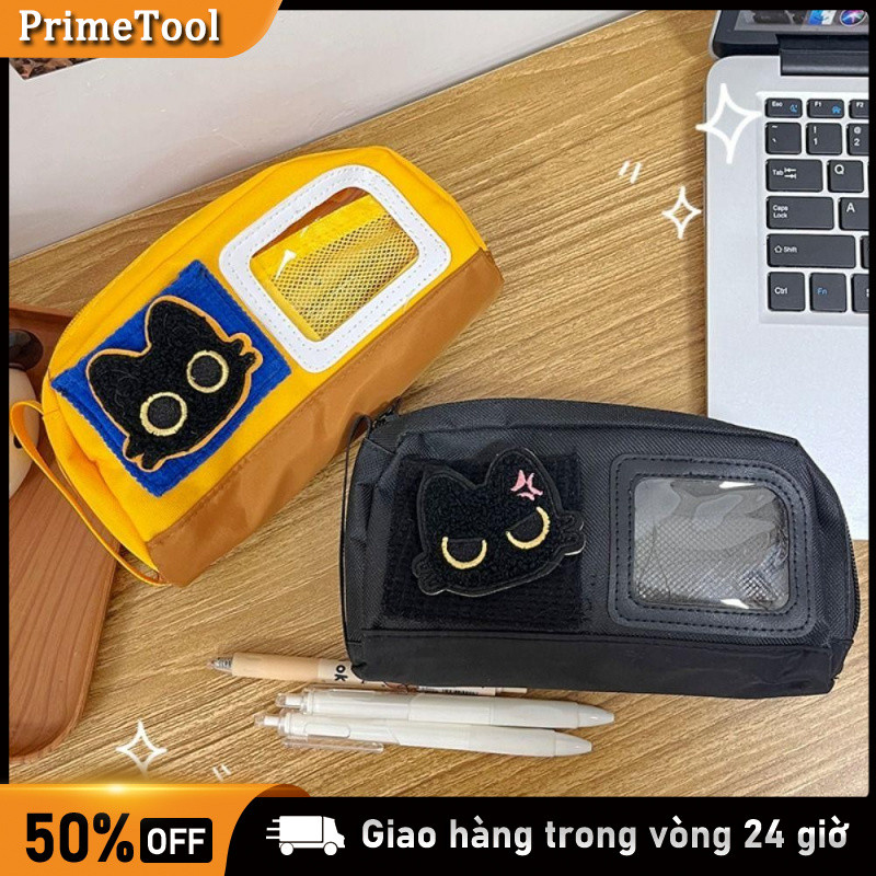Túi đựng bút mèo đen lớn, đựng nhiều bút Phim hoạt hình, Dung tích lớn, Mèo đen