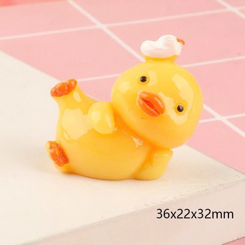 Set charm vịt vàng đứng size bự - Trang trí dép, trang trí bàn làm việc siêu cute dễ thương