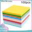 < Pluscloth > 100 Cái Giấy Origami Vuông Hai Mặt Màu DIY Gấp Dụng Cụ Thủ Công Giấy