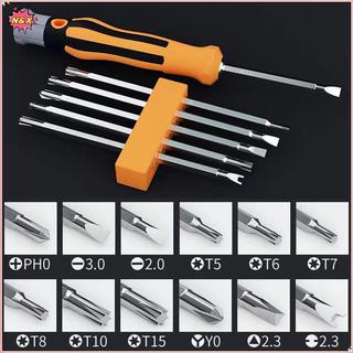 Bộ tuốc nơ vít Phillips N & X 12 trong 1 ic Dụng cụ bảo trì tay chính xác đa chức năng Tua vít hình chữ thập.