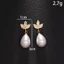 Phong Cách Mới Lá Zircon Ngọc Trai Mặt Dây Chuyền Bông Tai Tính Khí Phù Hợp Với Đơn Giản Tươi Trang Sức Bông Tai GST6