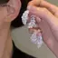 LUImo Xu Hướng Thời Trang Thiết Kế Độc Đáo Thanh Lịch Tinh Tế Pha Lê Lá Zircon Bông Tai Nữ Trang Sức Tiệc Cưới Quà Tặng Cao Cấp SBS