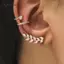 AqToCna 3 Cái / bộ Bohemian Thời Trang Tinh Tế Pha Lê Zircon Tai Quấn Đinh Kẹp Bông Tai Nữ Bông Tai Trang Sức Quà Tặng AqToCna