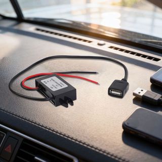 [FUXIN] DC 12V sang 5V 3A Bộ điều chỉnh chuyển đổi USB nữ bước xuống cho bộ sạc ô tô