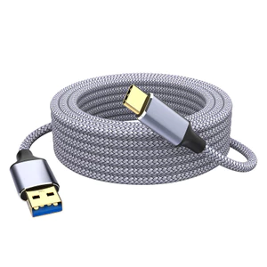 Cáp USB 3.0 sang Type-C 120W, 0,5m / 1m / 1,5m / 2m / 3m / 5m, siêu tốc 5Gbps, 20V 6A cho điện thoại thông minh Huawei / Samsung, Ổ cứng, bện Nylon, mạ vàng