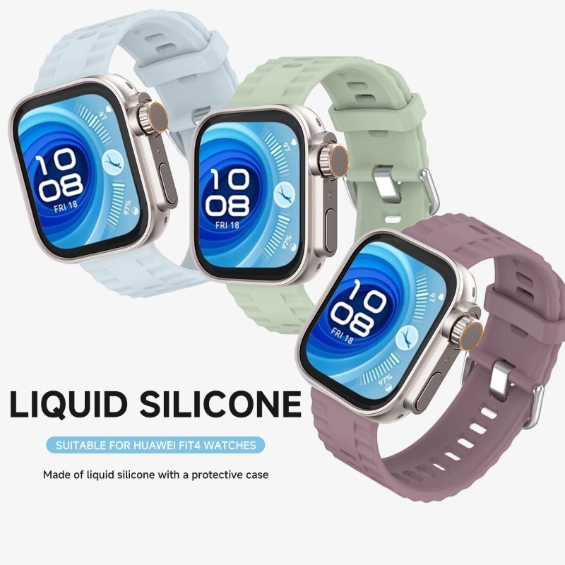Dây đeo silicon + đổi sang Ultra cho đồng hồ Huawei Fit 5 / Fit 5 Pro vỏ vòng tay lốp xe đạp cho dây đeo Huawei Fit 4 / Fit 4 Pro