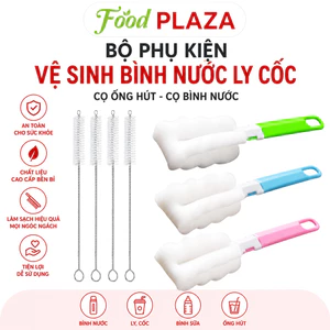 Bộ Dụng Cụ Cọ Rửa Bình Nước, Ly Cốc, Ống Hút Làm Sạch Hiệu Quả