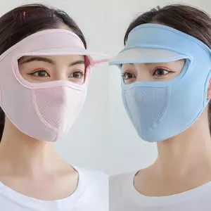 AqToCna Nữ Mỏng Thoáng Khí Ice Silk Dài Ne Full Face Mask Mùa Hè AqToCna