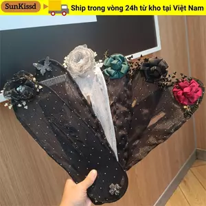 SUNKISSD Con Lăn Máy Uốn Tóc, Phụ Kiện Tóc Uốn Tóc Hiện Vật Nữ Sợi Nơ Đầu, Kẹp Tóc Thời Trang Hoa Lười Bun Maker Nữ