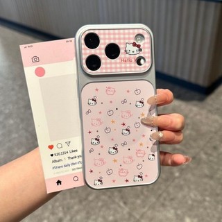 Phim Hoạt Hình Màu Hồng KT Cathead Trường Hợp Điện Thoại Cho iPhone 17 16 15 14 13 12 11 Pro Max 16 15 14 Plus