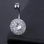 Tweehuj Dainsty Rối Bụng Nút Nhẫn Thép Không Gỉ Rốn Xuyên Zircon Hoa Rốn Xuyên Rốn Nhẫn Gợi Cảm Cơ Thể Trang Sức VN