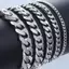 Tweeduj Mới Hợp Thời Trang Dây Xích Cuba Nam Vòng Tay Thép Không Gỉ Cổ Điển 3 / 5 / 7 / 9 Mm Chiều Rộng Dây Chuyền Vòng Tay Dành Cho Nam Nữ Quà Tặng Trang Sức VN