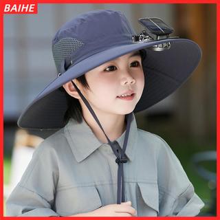 Mũ che nắng ngoài trời BAIHE, có quạt làm mát Mũ che nắng vành rộng, Mũ chống tia cực tím / USB thoáng khí cho trẻ em Mũ ngư dân