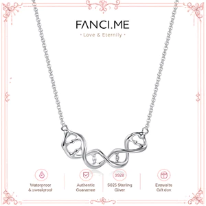 Vòng cổ bạc DNA Sterling "Gen Soulmate" FANCIME