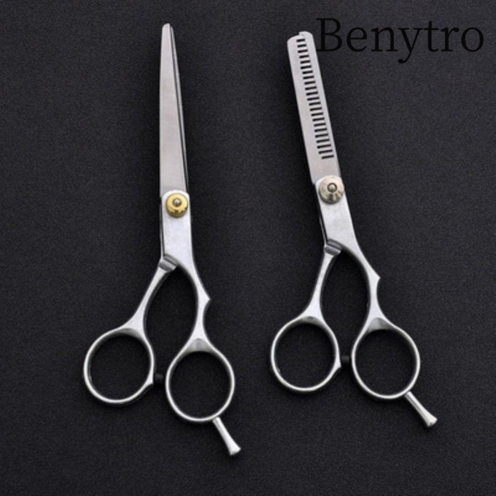 Kéo cắt tóc BENYTRO, Kéo cắt tóc bằng thép không gỉ, Kéo cắt tóc mỏng 6.0 Inch màu bạc chuyên nghiệp