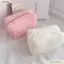 Túi đựng đồ trang điểm sang trọng CPINCP Velvet, Túi đựng mỹ phẩm di động phồng, lông mềm dễ thương Bộ sắp xếp lưu trữ dung lượng lớn Sử dụng du lịch