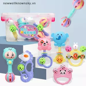 MỚI 1 / 7 Chiếc Sơ Sinh Cảm Giác Miếng Dán Trò Chơi Phát Triển Cho Bé Lục Lạc Đồ Chơi Giáo Dục Trẻ Sơ Sinh Đồ Chơi Cho 0 6 12 Tháng SKY