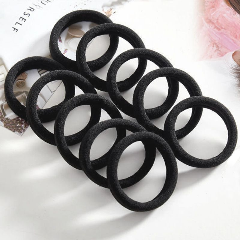 Dây Buộc Tóc Dây Buộc Tóc Tóc Tóc Cao Su Dây Buộc Tóc Đuôi Ngựa Độ Đàn Hồi Cao Đen Dây Buộc Tóc Dây Cao Su Phụ Kiện