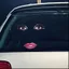 Ladyga Ladygaga Ladygaga Dán Ngộ nghĩnh Trừu Tượng Xe Dán Môi Đỏ Mắt Lớn Máy Tính Trang Trí Dán Xe Điện Dán 26.3.22