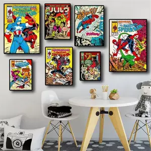 Marvel 's Avengers Người Nhện Truyện Tranh Poster Không Khung Tranh Canvas Bắc Âu Trang Trí Phòng Trẻ Em