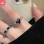 Nhẫn nữ hình trái tim zircon khí chất thời trang có thể điều chỉnh màu gradient