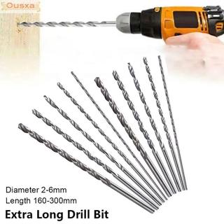 OUSXA 1 Cái Dụng Cụ Khoan, Đường Kính Thép HSS 2-6mm Mũi Khoan Cực Dài, Chiều Dài Chân Thẳng 160-300mm Dụng Cụ Điện Cho Gỗ Nhôm Nhựa