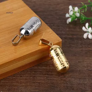 HNKMP Thời Trang Retro Phật Giáo Sáu Xương Mantra Nelace Mặt Dây Chuyền Nam Phong Cách Dân Tộc Mặt Dây Chuyền Nelace Tưởng Niệm Luy Trang Sức.