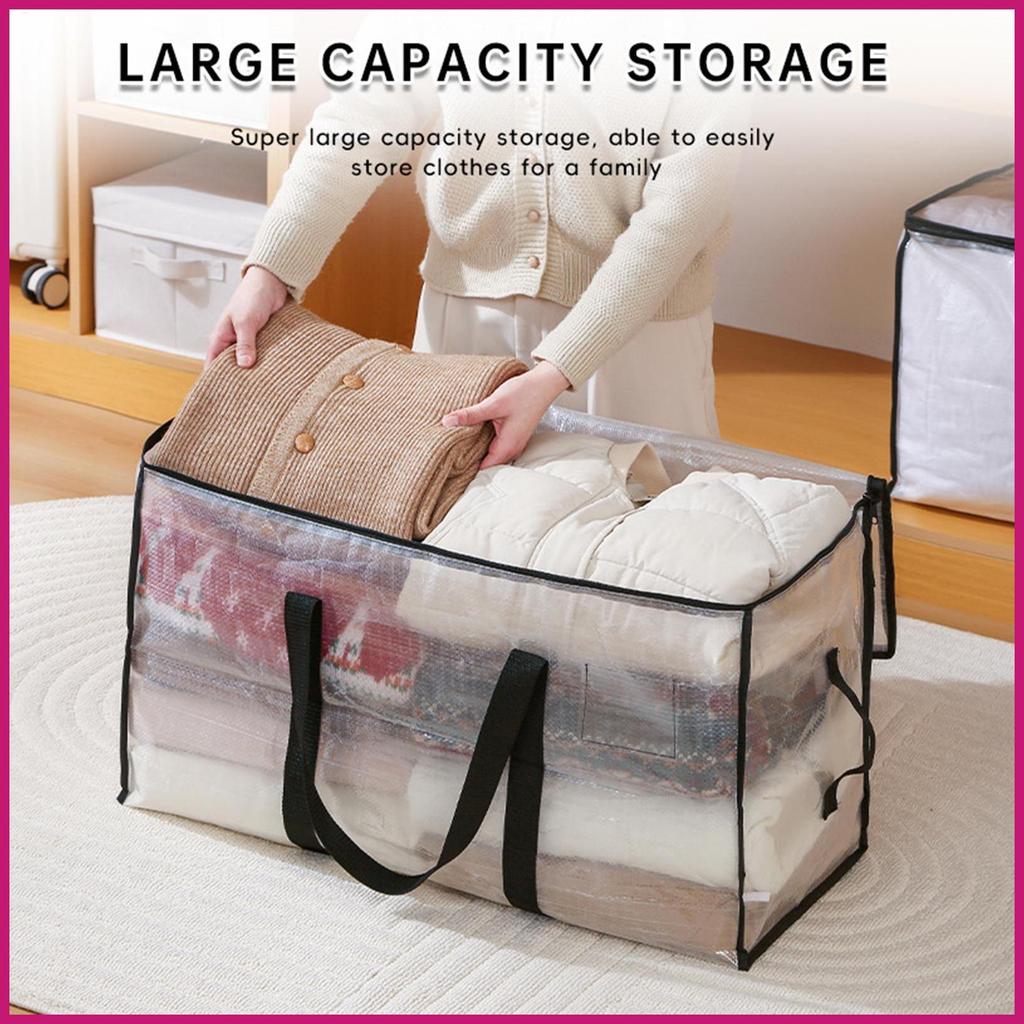 Túi Di Chuyển Dung Tích Lớn Trong Suốt Túi Tote Lớn Cho Tủ Quần Áo Ký Túc Xá Cao Đẳng Căn Hộ Giày Comforter shopidaevn