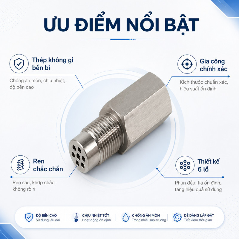 Bộ Chuyển Đổi Cảm Biến Oxy - Giải Pháp Xử Lý Lỗi Đèn Động Cơ, Chất Thép Không Gỉ & Độ Bền Vượt Trội