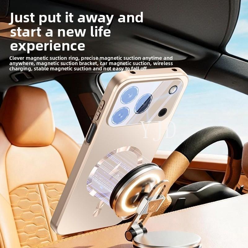 Ốp Lưng Cho Honor 600 Pro Mẫu Mới Matte Back Panel Bảo Vệ Ống Kính Từ Tính Hút Chống Rơi Vỏ Điện Thoại