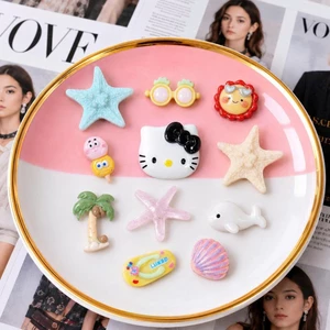 Set Charm Biển Hello Kitty Mùa Hè Kawaii Cao Cấp Bộ Charm Sao Biển, Cá Heo, Vỏ Sò Và Phụ Kiện Biển Siêu cute