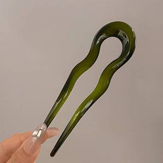 HWETR Vintage Hình Chữ U Nĩa Tóc Cho Nữ Cô Gái Hình Học Rùa Acetate Kẹp Tóc Mũ Thời Trang Tóc Sti Phụ Kiện Tóc