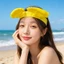 Mũ chống nắng hai gọng vui nhộn - Đạo cụ chụp ảnh - Tấm bảo vệ tia cực tím - Mũ hình tay có thể điều chỉnh - Mũ che nắng sáng tạo - Dụng cụ chống nắng ngoài trời mùa hè / Giao hàng miễn phí