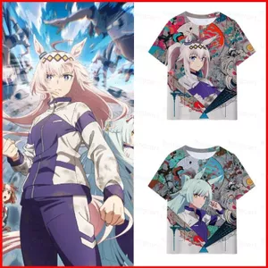 YB1 Umamusume Lọ Lem Màu Xám Oguri Cap Belno Light Full Graphic Áo Thun Mùa Hè Anime Tay Ngắn Top BY1