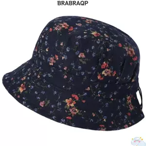 Mũ xô nữ BRABRAA, Chất liệu Cotton Mũ chống nắng in hoa, Thời trang có thể gập lại Chống nắng Mũ ngư dân có thể điều chỉnh Mùa hè