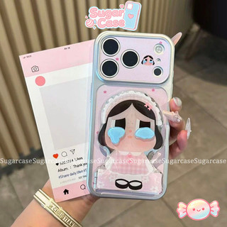 Ốp Lưng Cho IPhone 17Air 13 11 17 16 15 14 12 Pro Max 16 7 8 15 Plus Bìa mềm hoạt hình dễ thương Crybaby Bracket