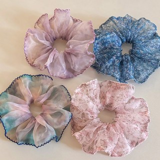 Kovoi / Cổ Tích Gạc Hoa Scrunchy Tóc Phong Cách Mới Dây Buộc Tóc Tóc Không Khí Đuôi Ngựa Đầu Dây Phụ Kiện Tóc