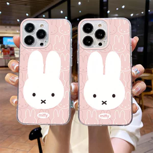 Ốp lưng iPhone trong suốt chống sốc họa tiết thỏ iP-7/8Plus/XSMax/11/12/13/14/15/16/17/Pro/ProMax
