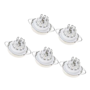 Yoo 5 Chiếc Nâng Cấp Ổ Cắm Ống Chân Không B9A Có Tấm Vàng Liên Hệ Cho 12AX7 ECC83