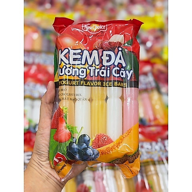 kem đá tuổi thơ hương trái cây đủ vị bịch 10 cây thơm ngon hàng công ty