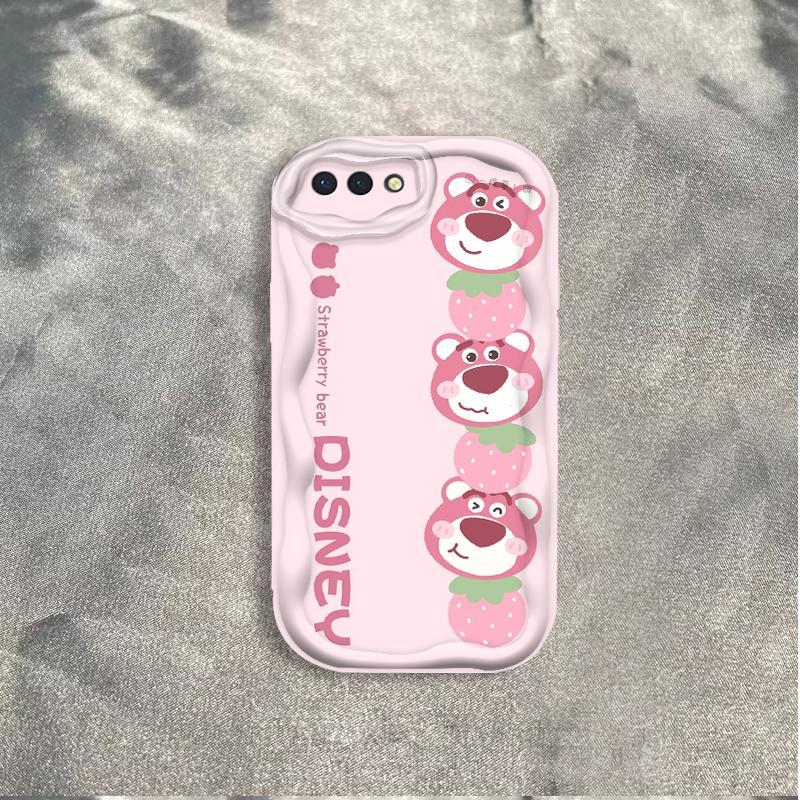 Thích hợp cho OPPO A3S A12E A1K AX5 Realme C2 Bảo vệ 3D TPU mềm Lotso Bear Loopy Vỏ điện thoại chống sốc