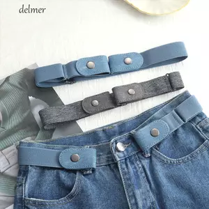 Thắt lưng đàn hồi DELMER, tàng hình không có khóa thắt lưng miễn phí, Thắt lưng lười đàn hồi Traceless Trang trí Nhật Bản Không khóa Quần thắt lưng vô hình