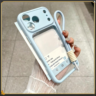 [Có dây buộc miễn phí] Ốp điện thoại Acrylic trong suốt cho iPhone 17 Air 16 15 14 13 12 11 Pro Max Plus Khung TPU thân thiện với da Chống trầy xước và bền bỉ