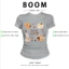BOOM Áo Baby Tee Nữ Cotton Ôm Body-Áo Thun Ngắn Tay Y2K In Hình PhongCách Mùa Hè, Cổ Tròn Hàng Đầucách hàn quốc phong091