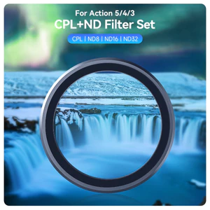Tương thích với DJI Action 5 Pro 4 3 Phân Cực Đen Mềm 4 / 3 ND8 / 16 / 32 / 64 ND Lens CPL Filter Kit