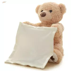 ZENZON Peekaboo Bears, Âm nhạc biết nói ẩn giấu và tìm kiếm Đồ chơi tìm kiếm, Dành cho trẻ em Động vật nhồi bông âm nhạc điện 30cm Sinh nhật gấu nhút nhát