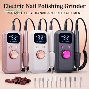Máy mài đánh bóng móng tay điện CATMALLER88, Tệp móng tay điện 32 tốc độ di động, Màn hình LED có thể sạc lại chuyên nghiệp Dụng cụ làm móng tay đa chức năng