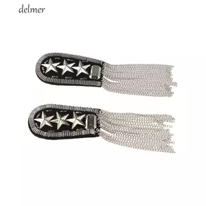 Dấu đeo vai DELMER Fringe, Trâm cài Epaulet Tua Rua Dây đeo vai, Pin tinh tế Huy hiệu mát mẻ Epaulette Phụ kiện quần áo