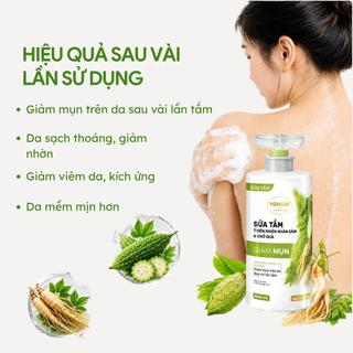 [HOT] Combo Sữa Tắm YOMANI 1600ml Khổ Qua Nhân Sâm & Than Hoạt Tính Cám Gạo, giảm mụn, làm sạch sâu