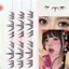 Lông mi giả cá nhân màu đỏ đậm 3D Cụm mi mở rộng C Curl DIY Trang điểm